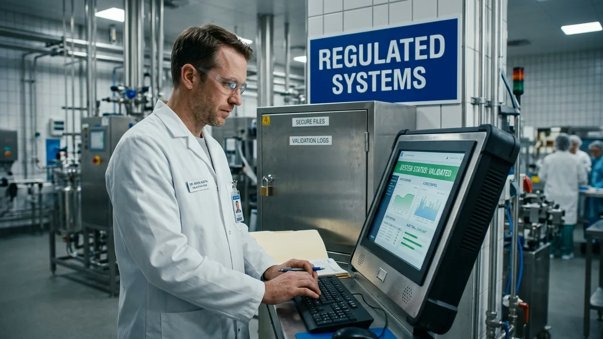 2. Key Requirements Breakdown for EU GMP Annex 11 — pharmaceutical GMP cinematic still (problem)