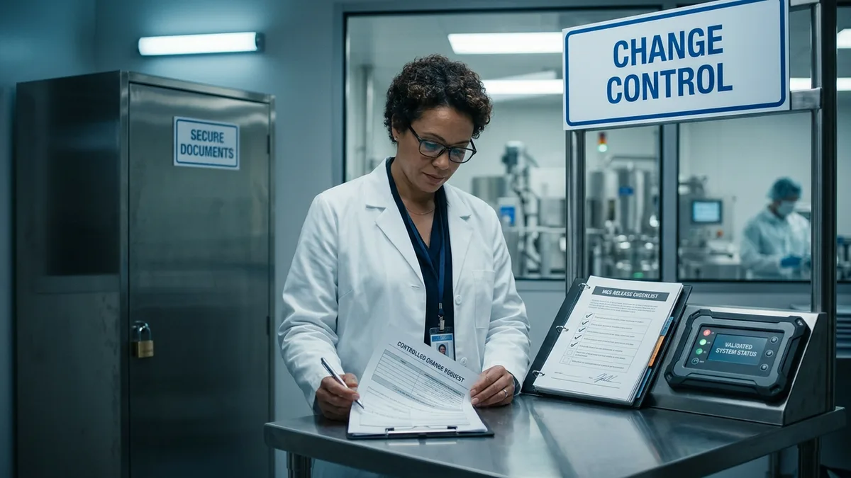 3. Implementation checklist for inspection readiness — pharmaceutical GMP cinematic still (context)