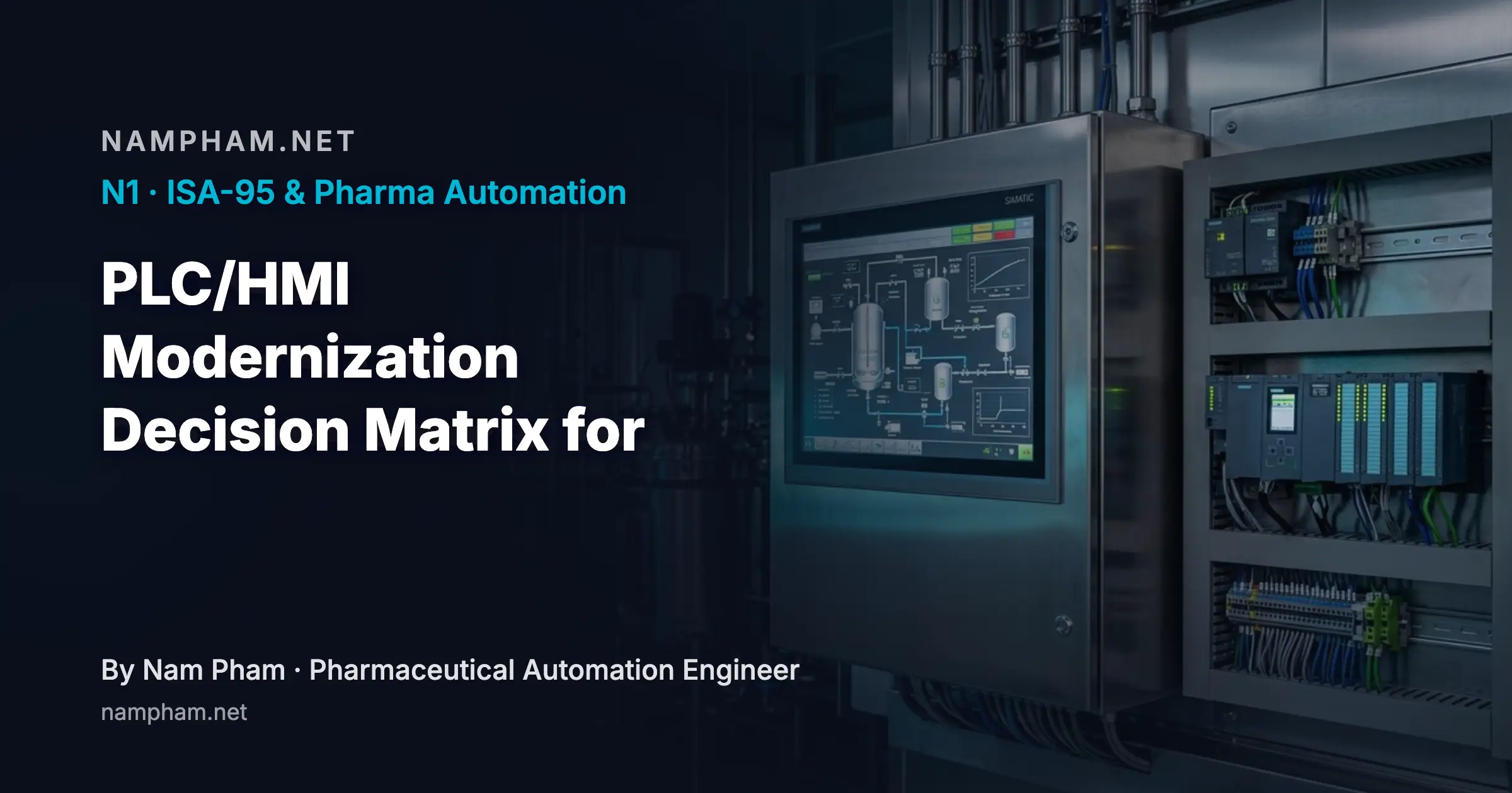 PLC and HMI modernization architecture for a GMP pharmaceutical plant
